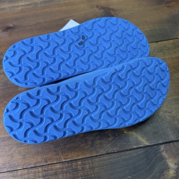 Birkenstock Bend Low Suede Leather Shoes Blue Embossed EU 42 US Women's 11 NWOB - Picture 14 of 15